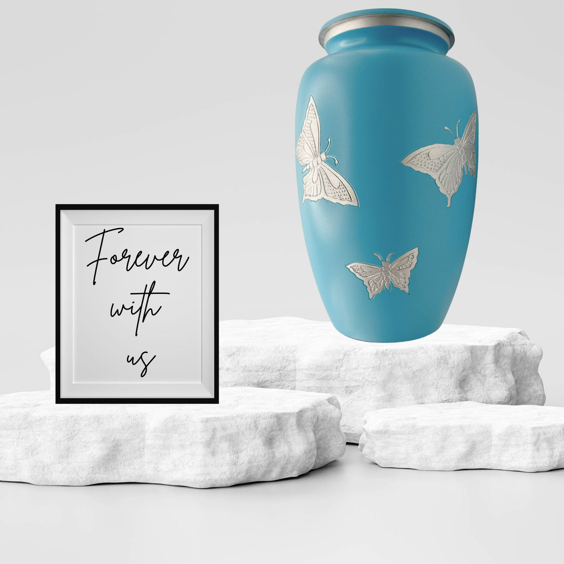 Butterfly Urn for Ashes sky Blue