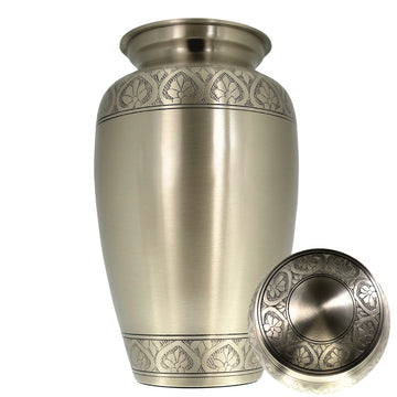 Pewter Urn with Floral engraving