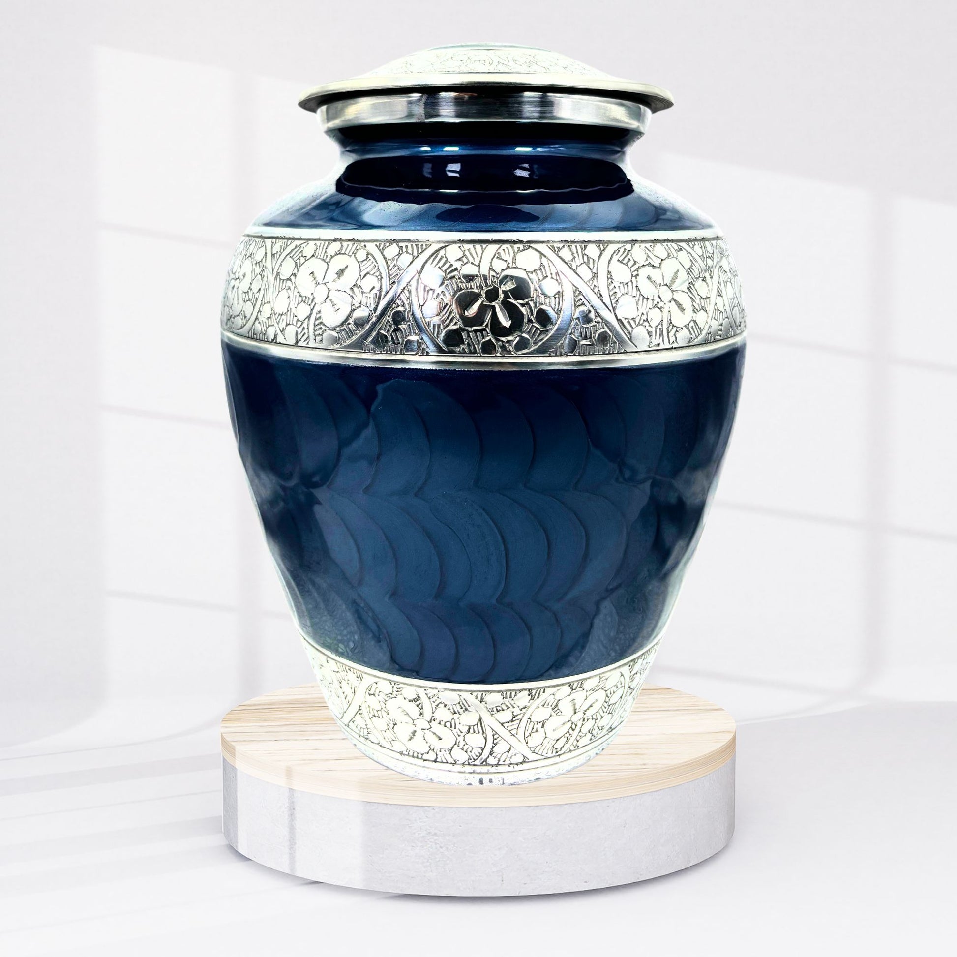 Handmade Navy blue Urn