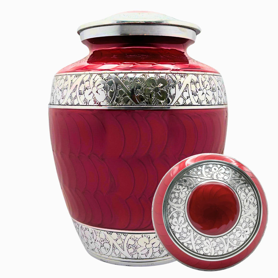 Maroon Burgundy Urn for Ashes UK